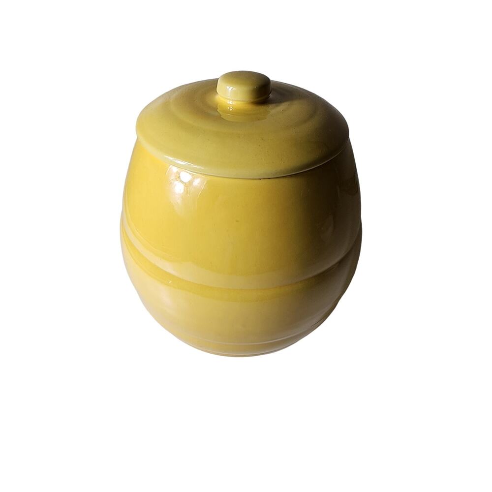 BAUER Vintage La Linda Yellow Pottery Beehive Los Angeles Cookie Jar 8"